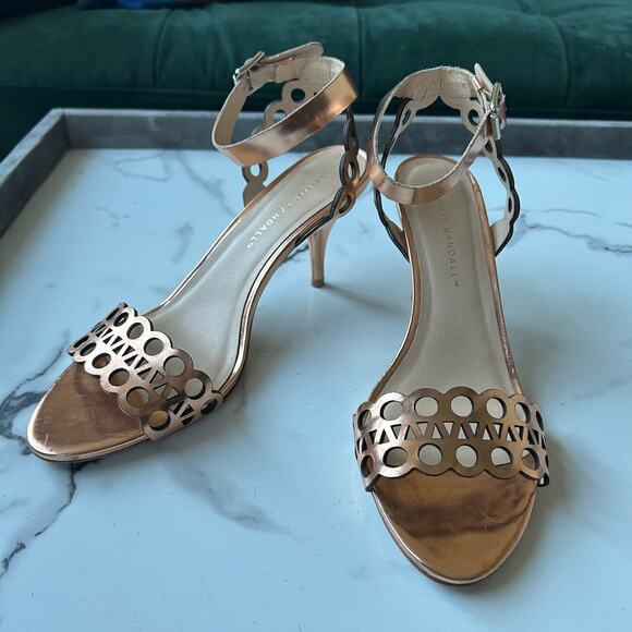 Loeffler Randall Opal Geometric Laser Cut Metallic Sandals Size 9 - Picture 5 of 9